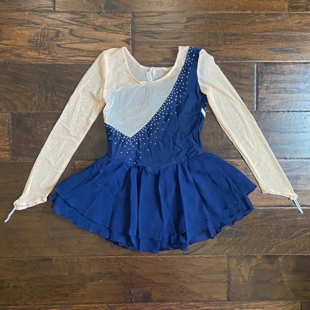 NWT!  Long Sleeve Gymnastics Dance Costume in Blue - Size 8